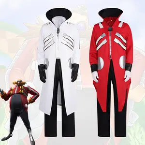 Sonic the Hedgehog 3 cosplay costume; Doctor Eggman cosplay movie-style coat for Halloween stage performance