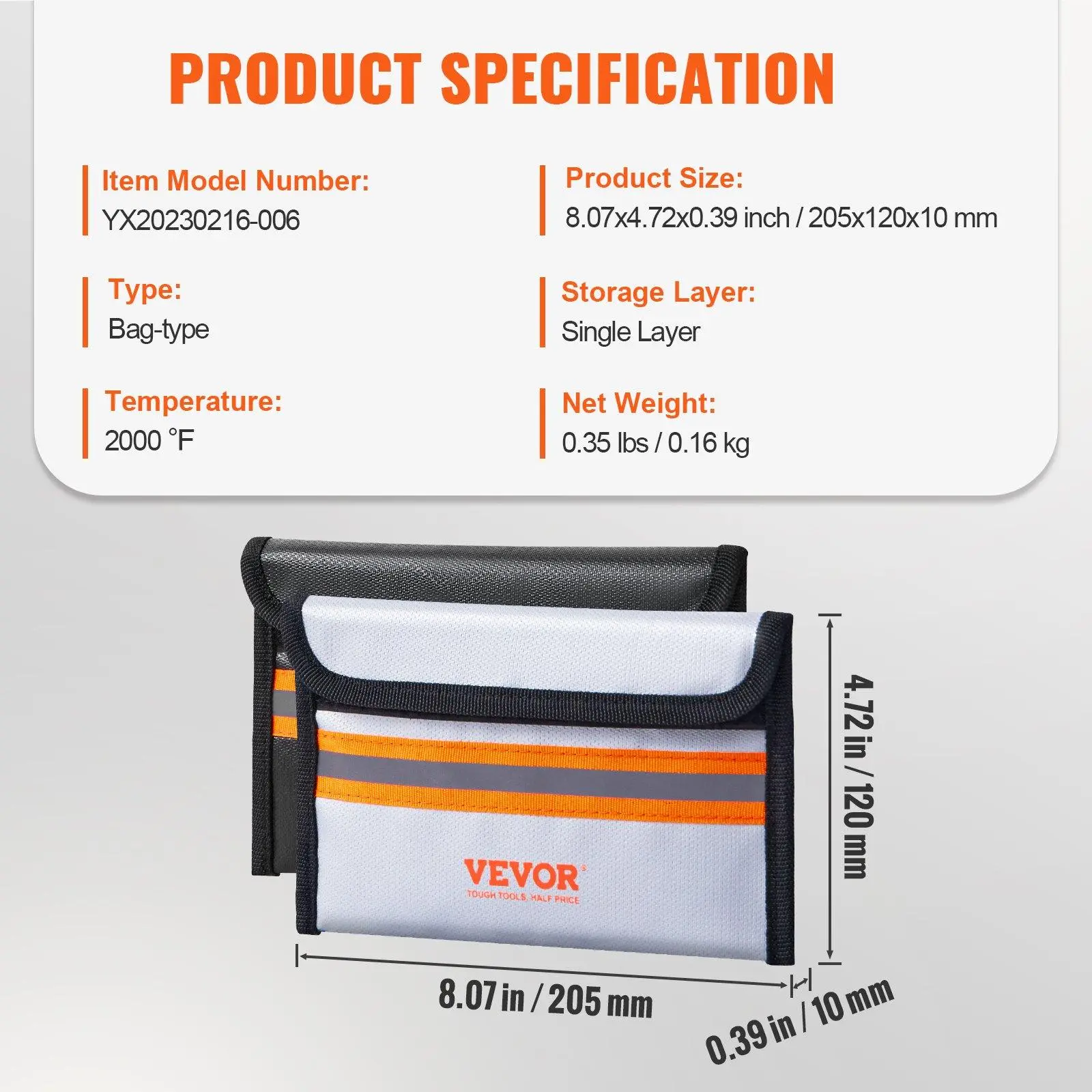 2PCS - Horizontal Sealing Bag