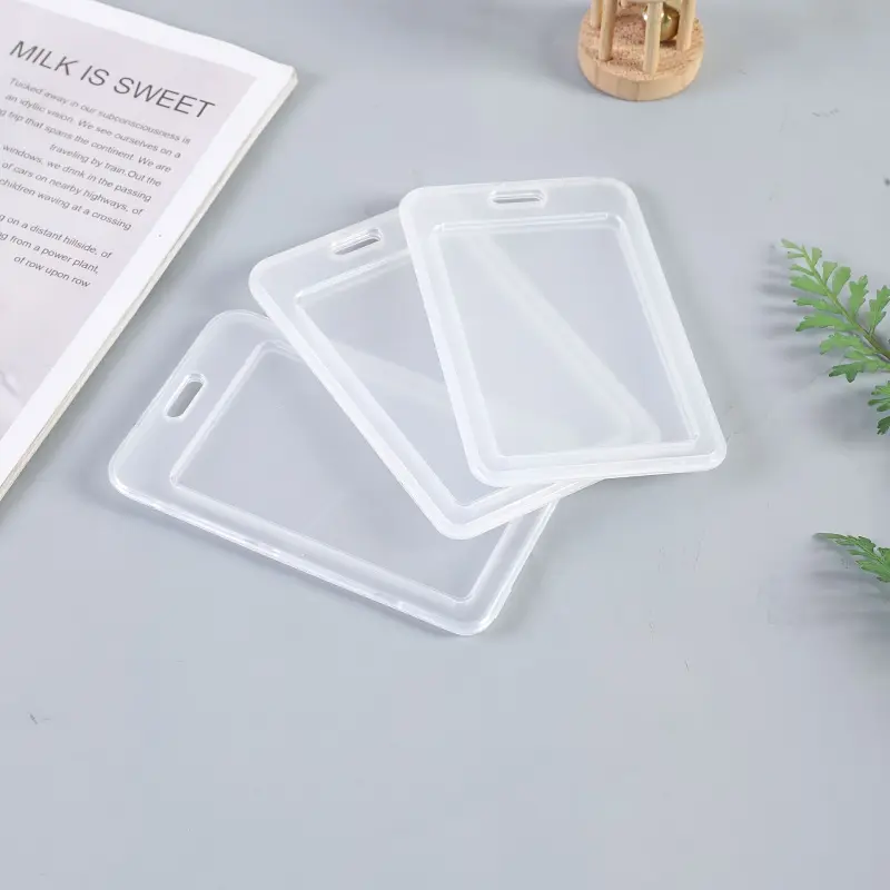 12 Transparent Plastic Card Holder Covers, Bus Cards, Credit Cards, Licenses, ID Cards, Business Cards, And Social Security Card Plastic Protective Sleeves, Office Supplies, Clear Id Badge Holder, Durable Daily Card Holders
