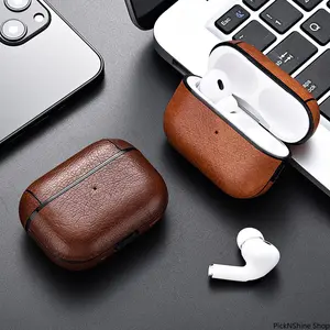 Leather Business Protective Case For Wireless Earbuds Pro 2 & USB‑C Version, Durable Headset Shell Cover For Apple AirPods 3 4 Gen, Portable Anti‑Scratch Earphone Accessory For Daily Use