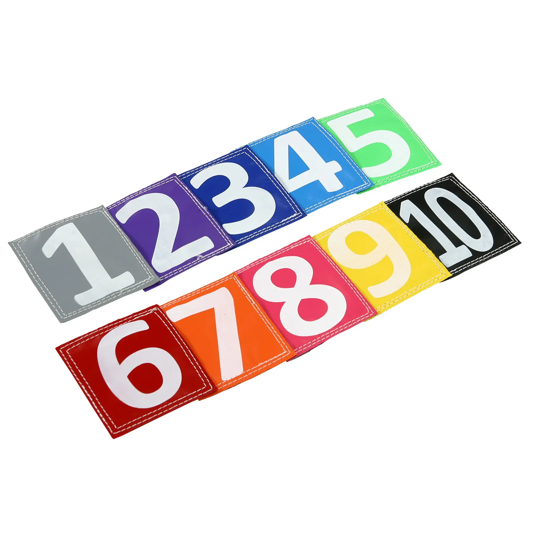 Tumbl Trak Sticky Manipulatives - Numbers Spot Markers - Non-Slip Velcro Carpet Marker - for Gymnastics and Cheer Agility Training