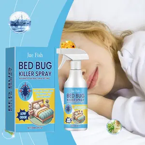 Jue-Fish Indoor Household Bug Spray, Effective Solution for Removing and Preventing Bed Bugs, Lice and Mites, Great for Home Bedrooms and Dorm Living Spaces