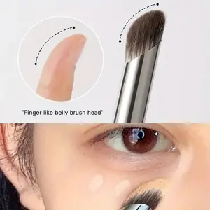 1 finger-like abdominal makeup brush, soft, fluffy and accurate concealer for acne and dark circles, hypoallergenic ABS handle, multifunctional detail makeup tool.