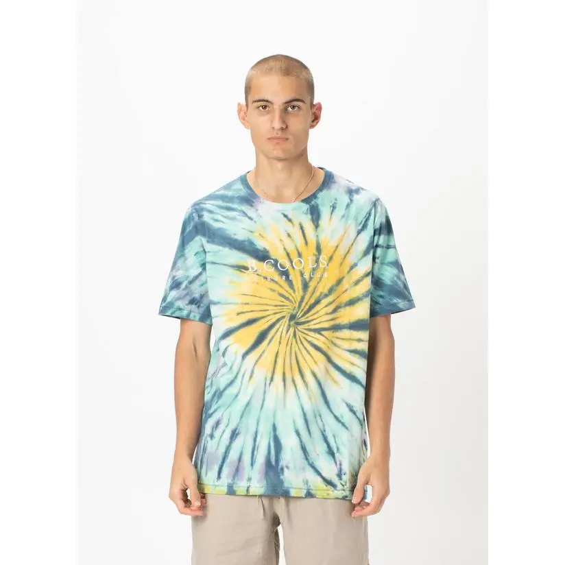 BARNEY COOLS: EMBROIDERED B. COOLS TIE DYE T-SHIRT