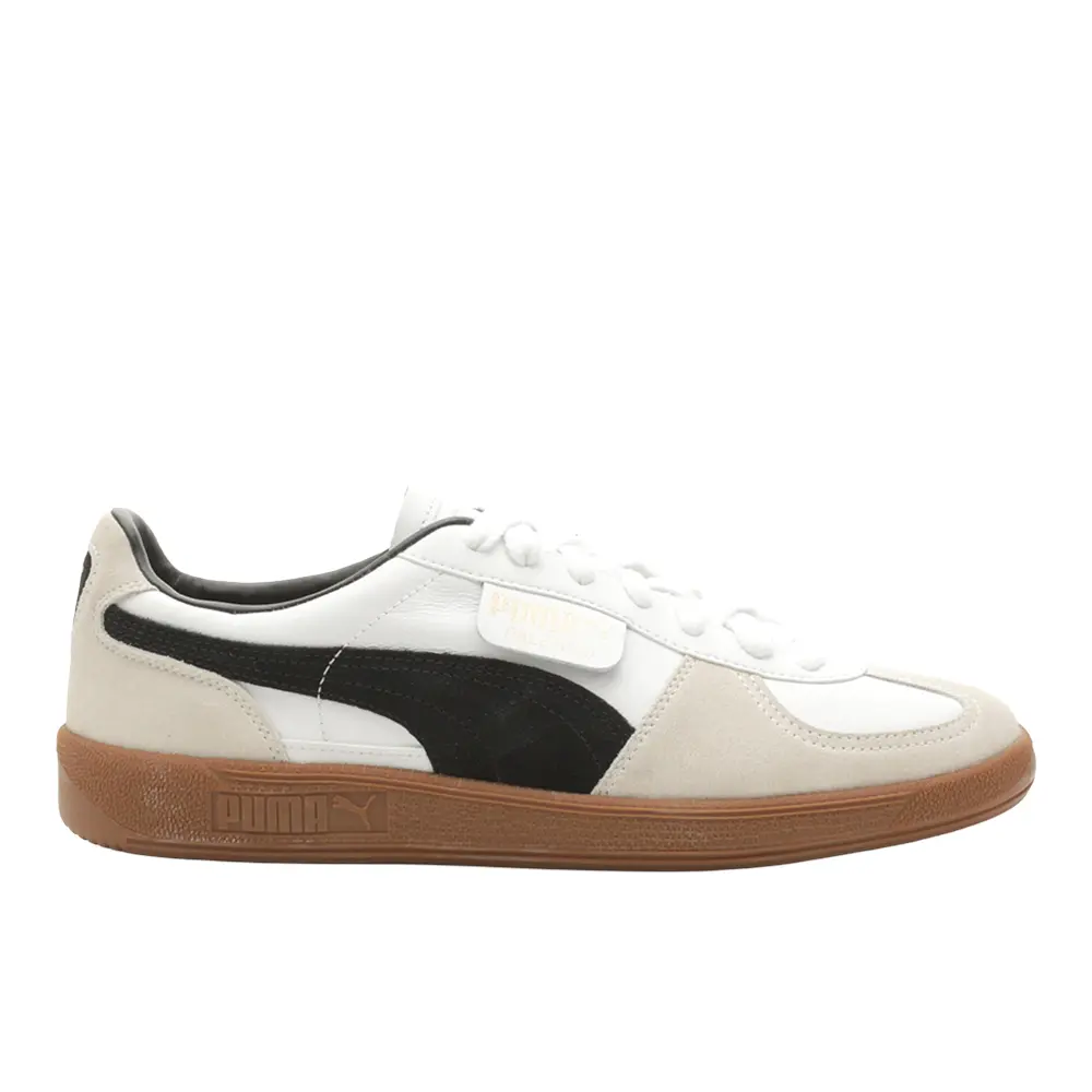 PUMA Mens Palermo Leather Lace Up Sneakers Shoes Casual - Off White, White PUMA Mens Palermo Leather Lace Up Sneakers Shoes Casual - Off White, White