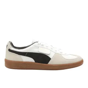 PUMA Mens Palermo Leather Lace Up Sneakers Shoes Casual - Off White, White PUMA Mens Palermo Leather Lace Up Sneakers Shoes Casual - Off White, White