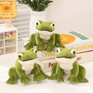 12cm Realistic Sitting Frog Plush Toy, Soft Fluffy Huggable Stuffed Animal Doll, Soft Stuffed Animals, Room Decoration, Kids Birthday Gift, Party Decor, Holiday Gifts
