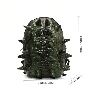 Alien-shaped bag viral fashion cool PU three-dimensional hedgehog funny personality sea cucumber cycling unisex casual backpack