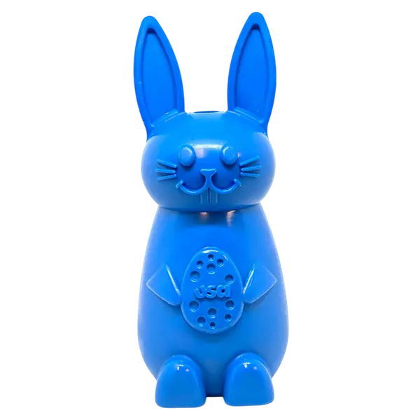 Bunny eChew Durable Nylon Chew and Enrichment Toy for Dogs - FDA Compliant, Non-Toxic, USA Made, Dishwasher Safe, Reduces Problem Chewing, Fresh Breath, 5.5" Tall, 2.5" Diameter - Cute