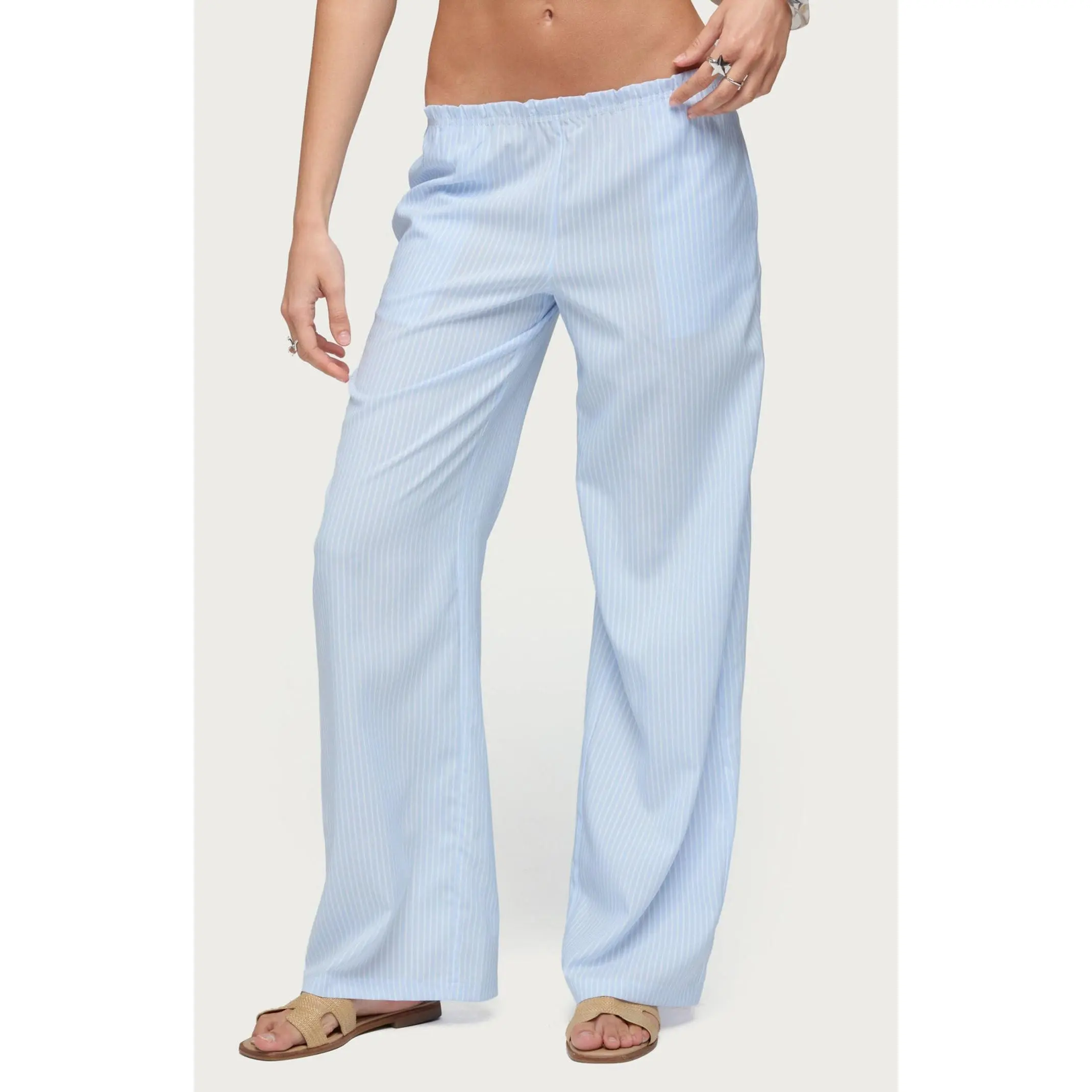 Edikted Women's Cersei Striped Low Rise Pants