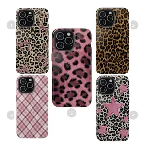 VA It Girl Leopard iPhone Case – Cute & TrendyPhone Case, Shockproof & Stylish Design Smartphone Protection