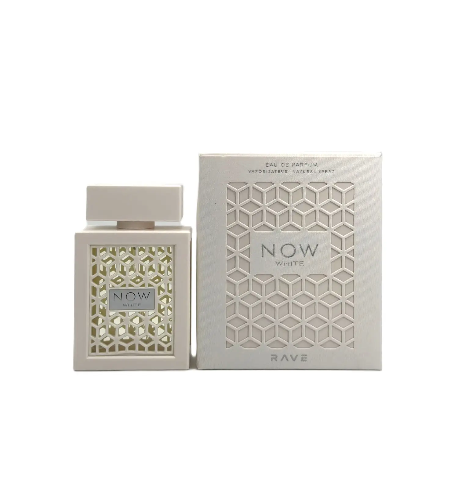 Lattafa Rave Now White Eau De Parfum 3.4 Fl.OZ - Unisex Fragrance with Citrus, Fruity, Green Tea, Amber & Patchouli Notes in Liquid Alcohol/Aerosol