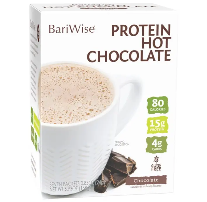 BariWise Protein Hot Chocolate, Hot Cocoa, Low Sugar, Low Carb, Keto Friendly & Gluten Free (7ct)