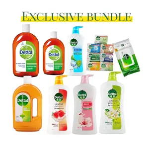 Dettol Limited Edition Bundle Deal 1 Litre, 550ml, 750ml, 4 Body-Wash, Wipes, 6 Mix Bar Soaps | Total 12 Units Skin Repair Set