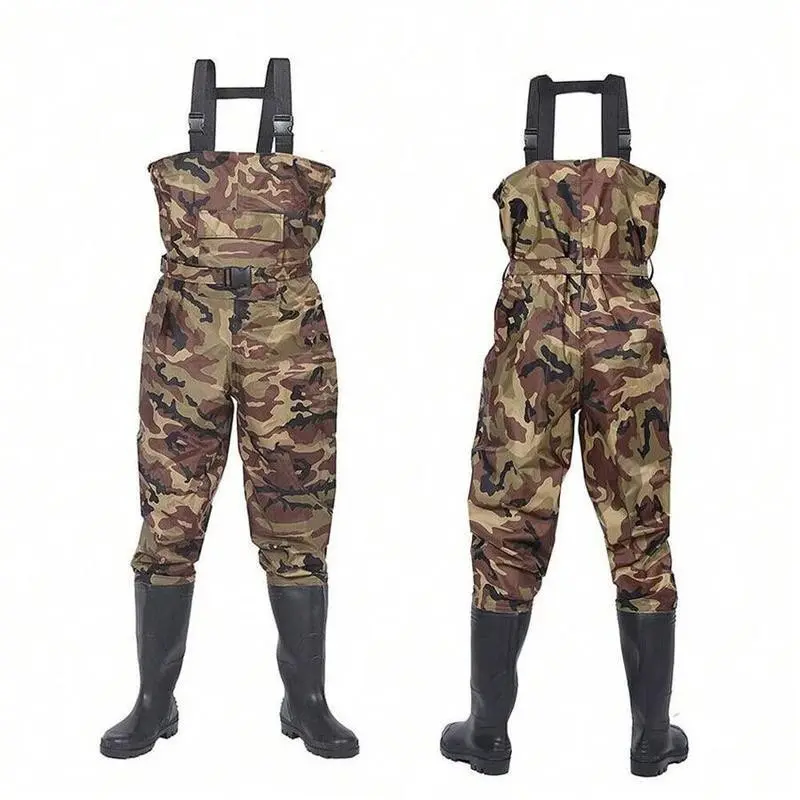Breathable 2-Ply Waterproof Chest Waders for Men & Women - 4-Season Stocking Foot Fly Fishing