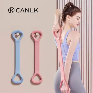 Figure 8 Resistance Band with Handles,Elastic Exercise Bands for Arm,Back,Shoulder,Leg Workouts,Stretching Rope for Yoga Pilates Physical Therapy,Full Body Home Gym Equipment