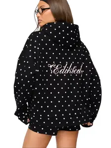 EDIKTED Chelsie Polka Dot Hoodie