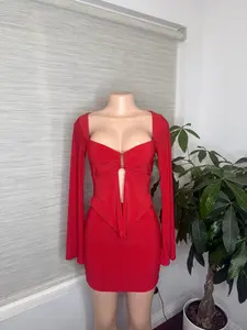 Valentina Dress  (glitter red)