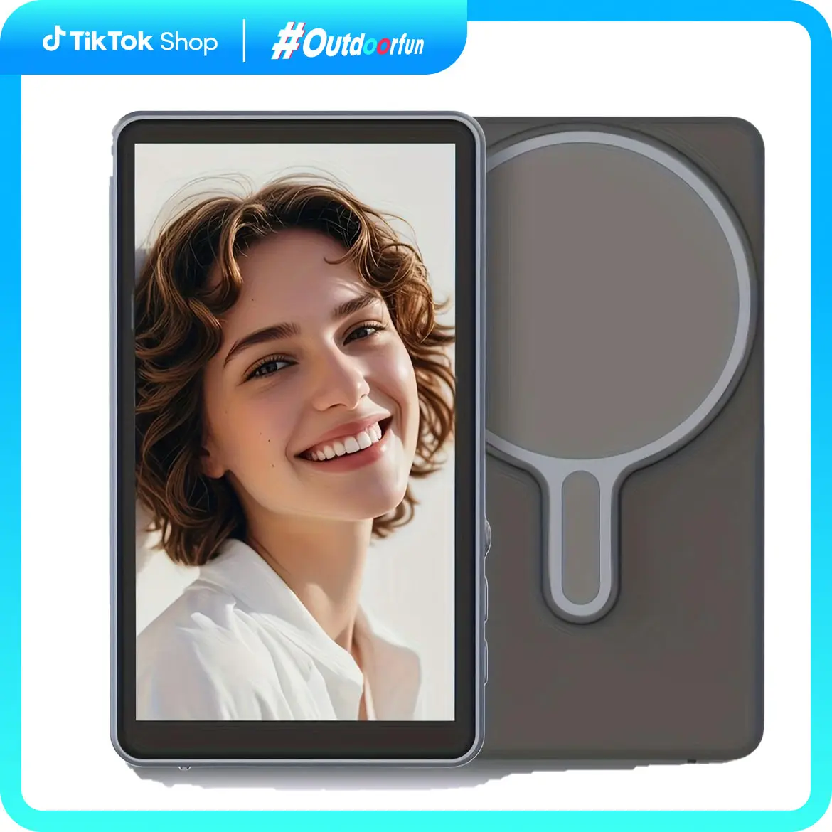 Magnetic Phone Vlog Selfie Monitor Screen Display - Rechargeable 36V Dual Power (Battery/USB), Compatible with IOS & Android Phones for Live Streaming, Content Creation, Selfies OutdoorFun Photography Video
