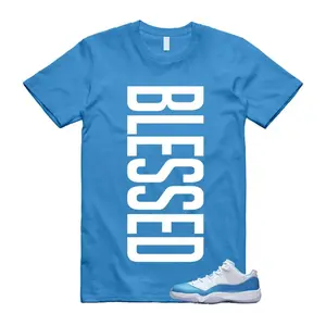 Tee Matching University Blue 11 White Sneaker, University Blue 11 Shirt,  Blue White Outfit, Casual Unisex Graphic T-Shirt, 100% Cotton, Gift For Sneakerhead