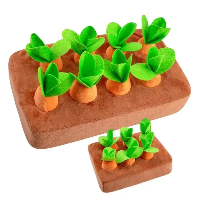 Carrot Plush Hide and Seek Interactive Dog Toy
