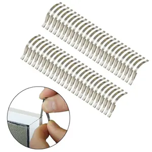 50x Window Screen Spring Clips Easy Installation Home Improvement Window Hardware Tools  High Performance Stainless Steel