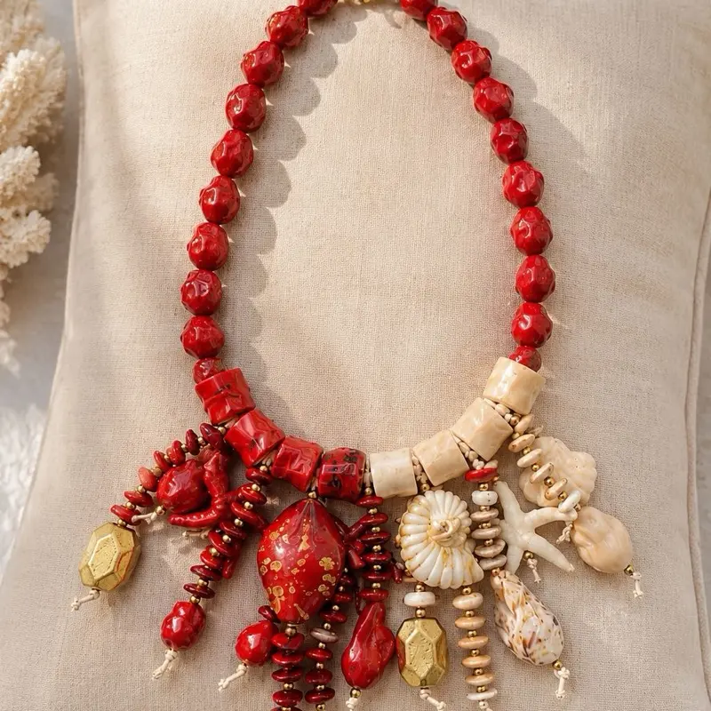 Maite Jewelry                                                                TESORO DEL MAR ROJO necklerces
