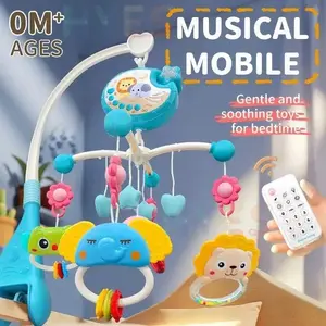 Hanging Music Light Rotating Bedside Rattle Toy, 1 Set Multifunctional Sensory Cute Baby Toy, Educational Toy for Kids, Birthday Gift for Boys & Girls