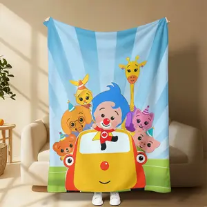 Plim Plim & Friends Ultra Soft Plush Throw Blanket, Cute Cartoon Character Print Keepsake Blanket, Cozy Warm Blanket for Movie Nights & Preschool Naptime, Perfect Thoughtful Gift for Kids Young Plim Plim Fans