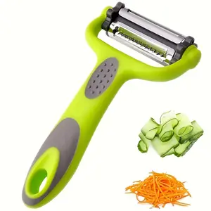 3-In-1 Multifunctional Fruit & Vegetable Peeler Grater Shredder, Fruit Vegetable Slicer, Ultimate Kitchen Tool with Paring Knife, Essential Kitchen Accessories, Vegetable Fruit Cutter, Kitchen Gadgets