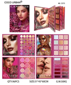 Color Bomb Eyeshadow Palette NO 2070 Vibrant Shades Glitter & Matte Finishes 96PCS 51x45x60CM Perfect for Any Occasion Makeup Cosmetic Express Eyeshadow Solution