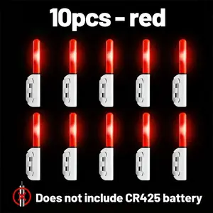 10pcs Rod Tip Light, Smart Flashing Night Fishing Lure, Fishing Indicator Light, or Light, Batteries Not Included