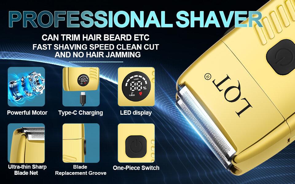 Rechargeable Cordless Hair Clipper Kit  Electric Trimmer  Includes Electric Shaver and Styling Trimmer, Professional Complete Hair Care Kit  cordless shaver home hair