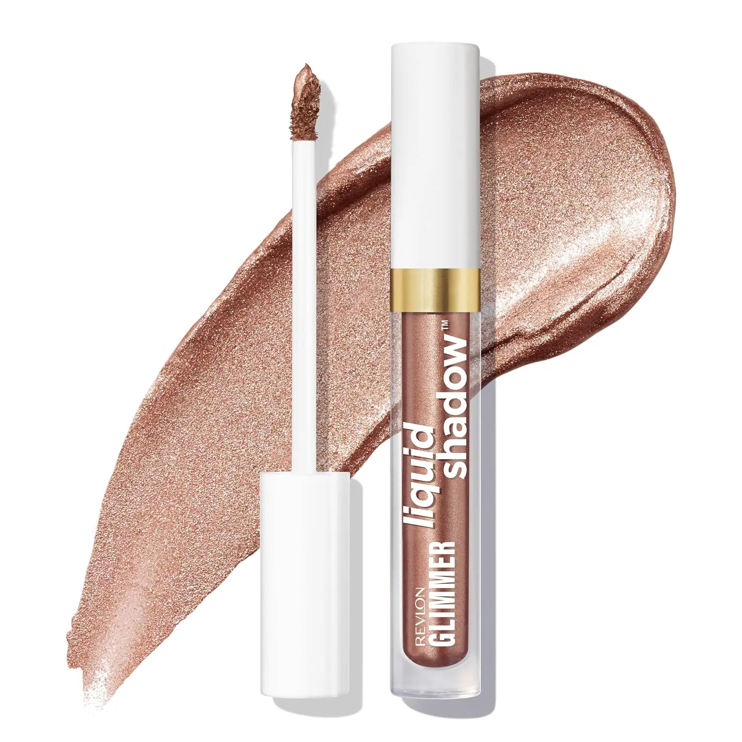 Revlon Glimmer Liquid Shadow - Rich Shimmering Eye Color with Reflective Pearls for 24 Hours Wear & Flexible Applicator - Lightweight Makeup