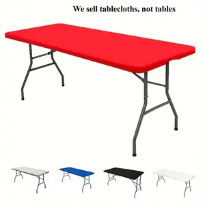 2pcs Washable Rectangular Tablecloth for Outdoor Parties and Camping- Foldable, Elastic and Fitted Fabric for Home, Picnic Table Cover