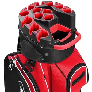 uniHimal 14-Way Soundless Golf Cart Bag Pro with Full Length Divider Top, Golf Bag for Men with Handles and Rain Cover