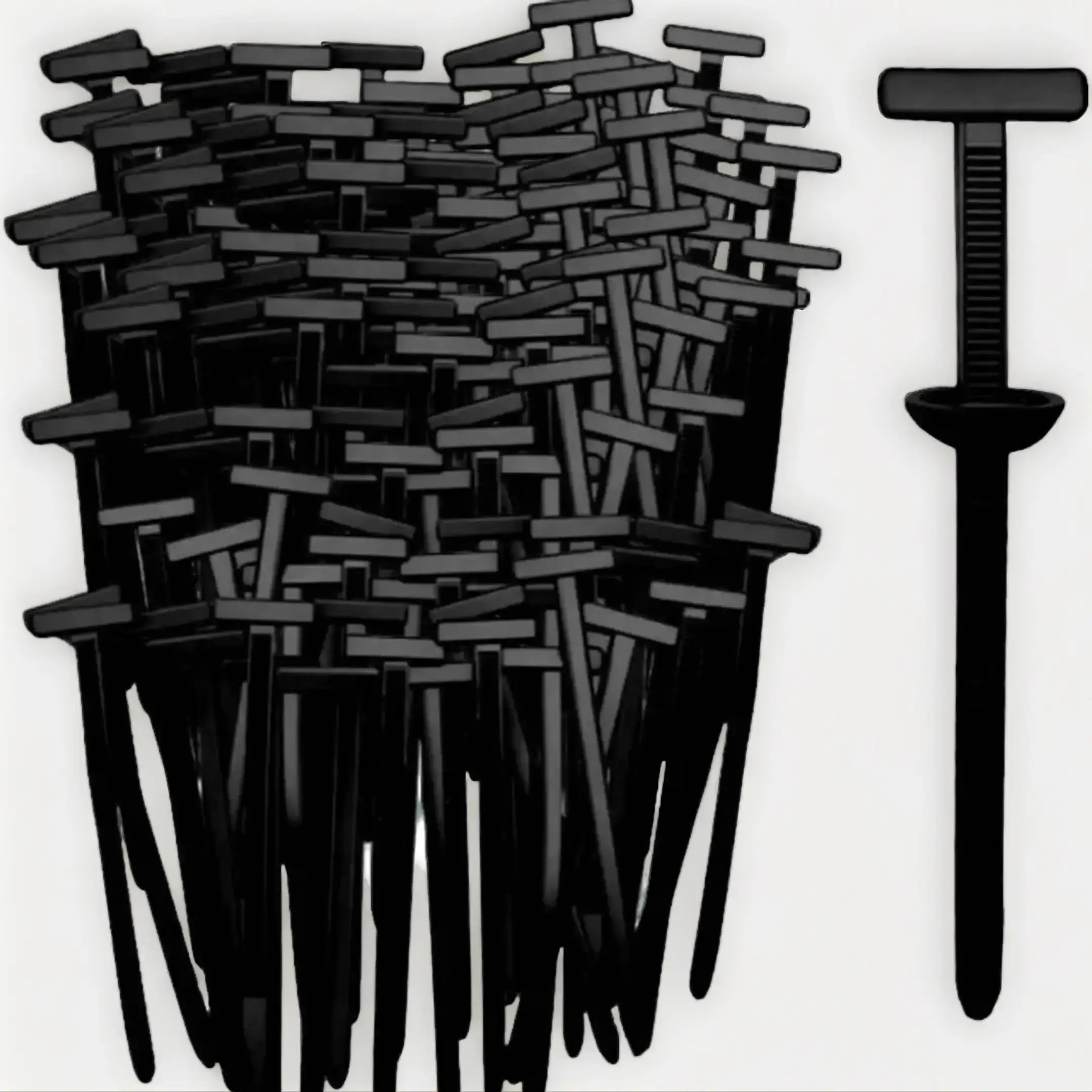 Nylon Cable Tie Clips, Universal Nylon Zip Tie Holder for Automotive Use, Compact Multi-functional Durable Fasteners for Home Office, Organizing