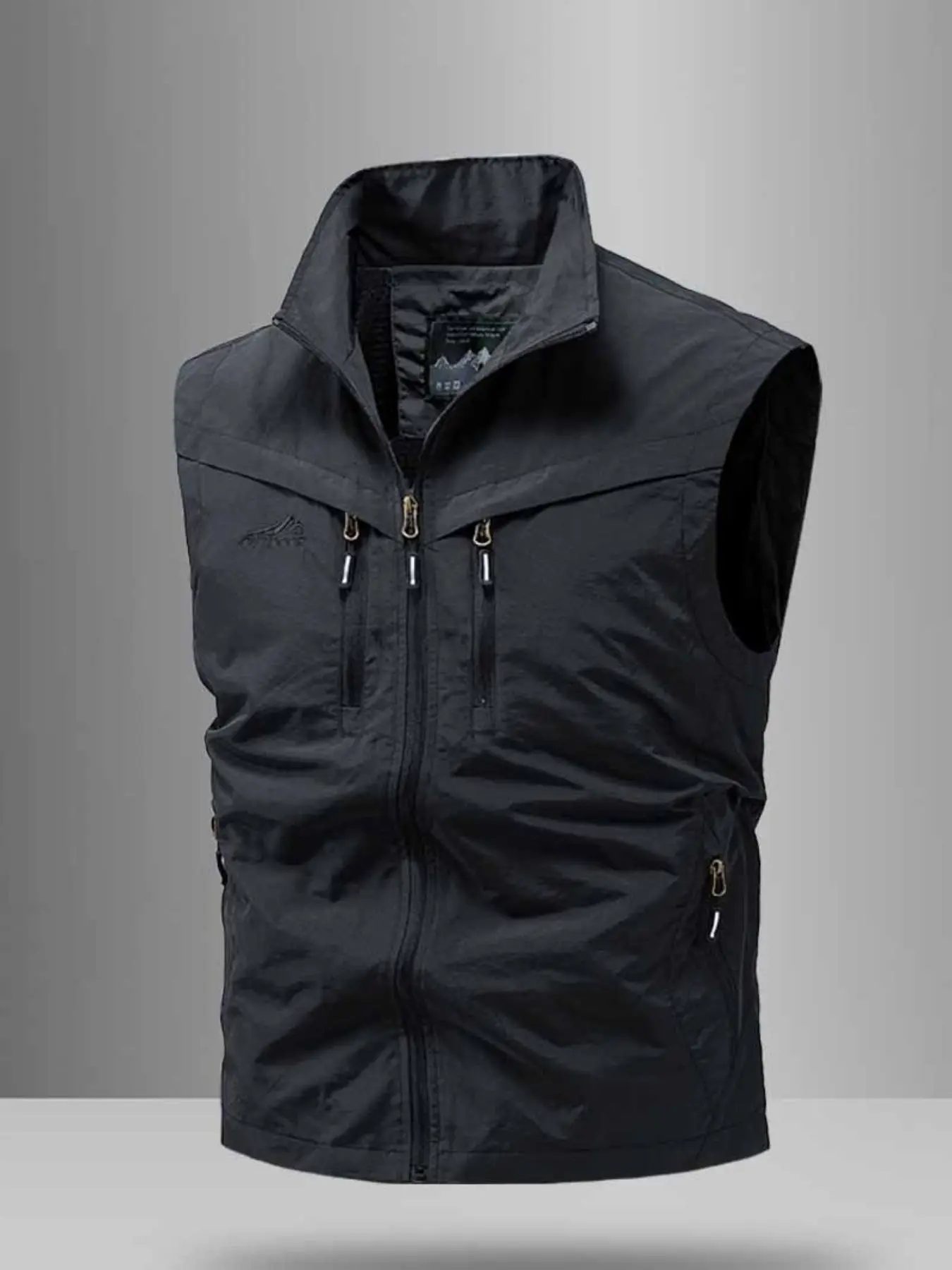 Men's Solid Color Quick Drying Vest Jacket, Minimalist Plain Fitted Vest, Regular Fit Casual Comfy Sleeveless Waistcoat Gilet for Outdoor Activities, Men's Clothes for Summer, Menswear, Tops