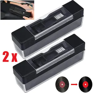 2 PACK Vinyl Record Cleaning Kit, 3-in-1 Turntable Records Cleaner Includes Soft Anti Static Velvet Clean Brush and Stylus Cleaner Brush