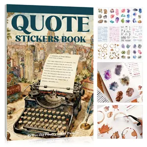 Quote Sticker Book for Journaling – 48 Sheets 1100+ Motivational & Inspirational Word Stickers for Scrapbooking, Junk Journal, DIY Crafts, Laptop & Water Bottle Decor