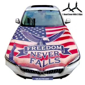 USA 250th Anniversary 'Freedom Never Falls' Car Hood Flag Kit | Dual Stability Clips | Eagle & Statue of Liberty Edition | Fits Trucks, SUVs & Sedans | Celebrating America’s 250th & Freedom Spirit