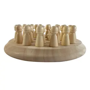 KHAMPA Wooden Memory Match Matchstick Chess Game 2.0 for Adults Educational Intelligent Logic Game Early Educational Family Party Casual Gifts, Double Ways for Playing