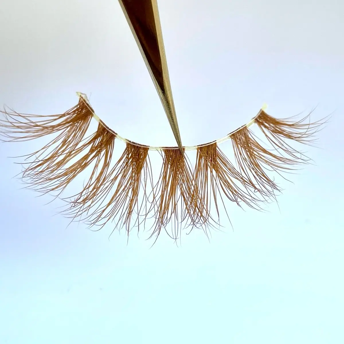 Clear Band Colored Eyelash Extensions Ginger Strip for Makeup and Cosmetic - Eyelashes Extensions