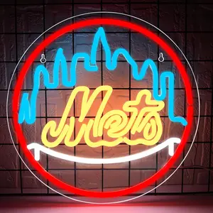 Baseball Neon Signs for Wall Decor Home Bar Man Cave Sport Club Wall Window Decor, Neon Glow, Sports Fan Decor