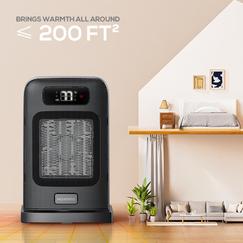MORENTO Space Heater Indoor, 1500W Portable Heaters for Indoor Use with Heating and Fan Modes with Thermostat, Safety Heater#TikTokShopBlackFriday Automatic