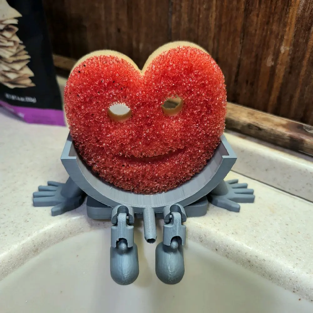 Scrub Daddy compatible Dish Sponge Reusable draining holder Multipurpose whimsical home decor Scrubbing Pad Household Cleaning Tool Funny Mother's Day gift