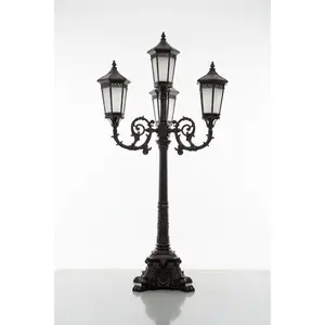 Victorian Cast Iron Quad Post Lantern