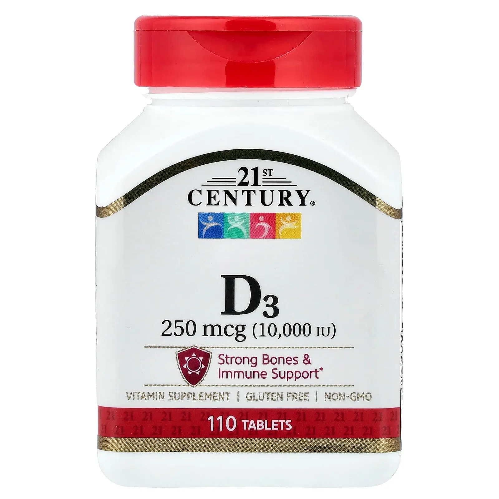 21st Century Vitamin D3, 250 mcg (10,000 IU), 110 Tablets