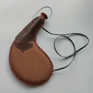 Vintage Style Leather Flask Water Bottle, 450ml/1500ml Portable Travel Retro Water Bottle, Outdoor Water Bottle for Home Kitchen Outdoor, Gift for Friends & Family