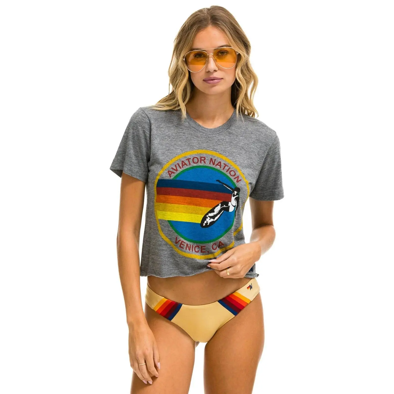 SIGNATURE BOYFRIEND TEE - HEATHER GREY